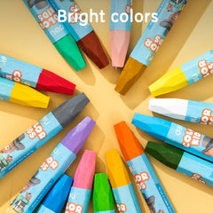 ColorKids Oil Pastel-Plastic | 12 Color palette | Smooth | Eco friendly & safe | Easy grip