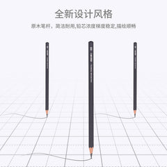 Deli Pencil-8B-Black | Non-toxic barrel | smooth and consistent