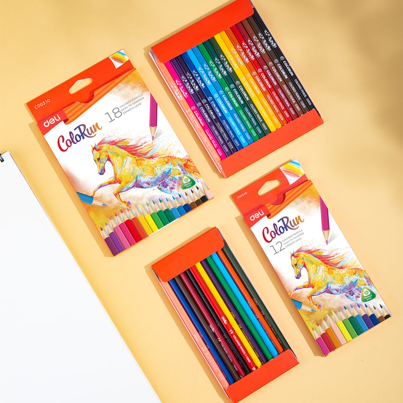Colorun Colored Pencil-Full-12 | High Quality | Vibrant | Safe | 12 colors