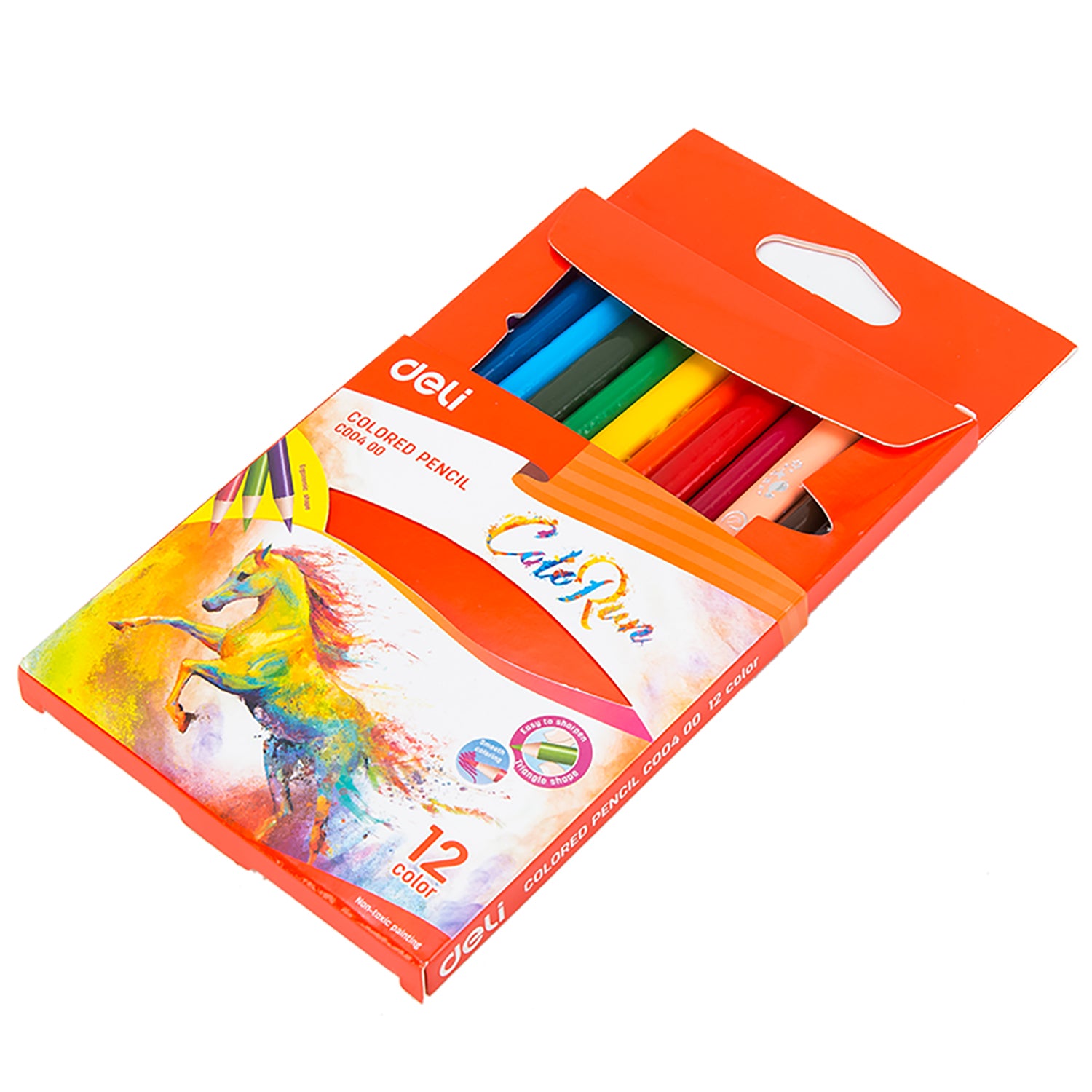 Colorun Colored Pencil-Half-12 | High Quality | Vibrant | Safe | 12 colors | handy