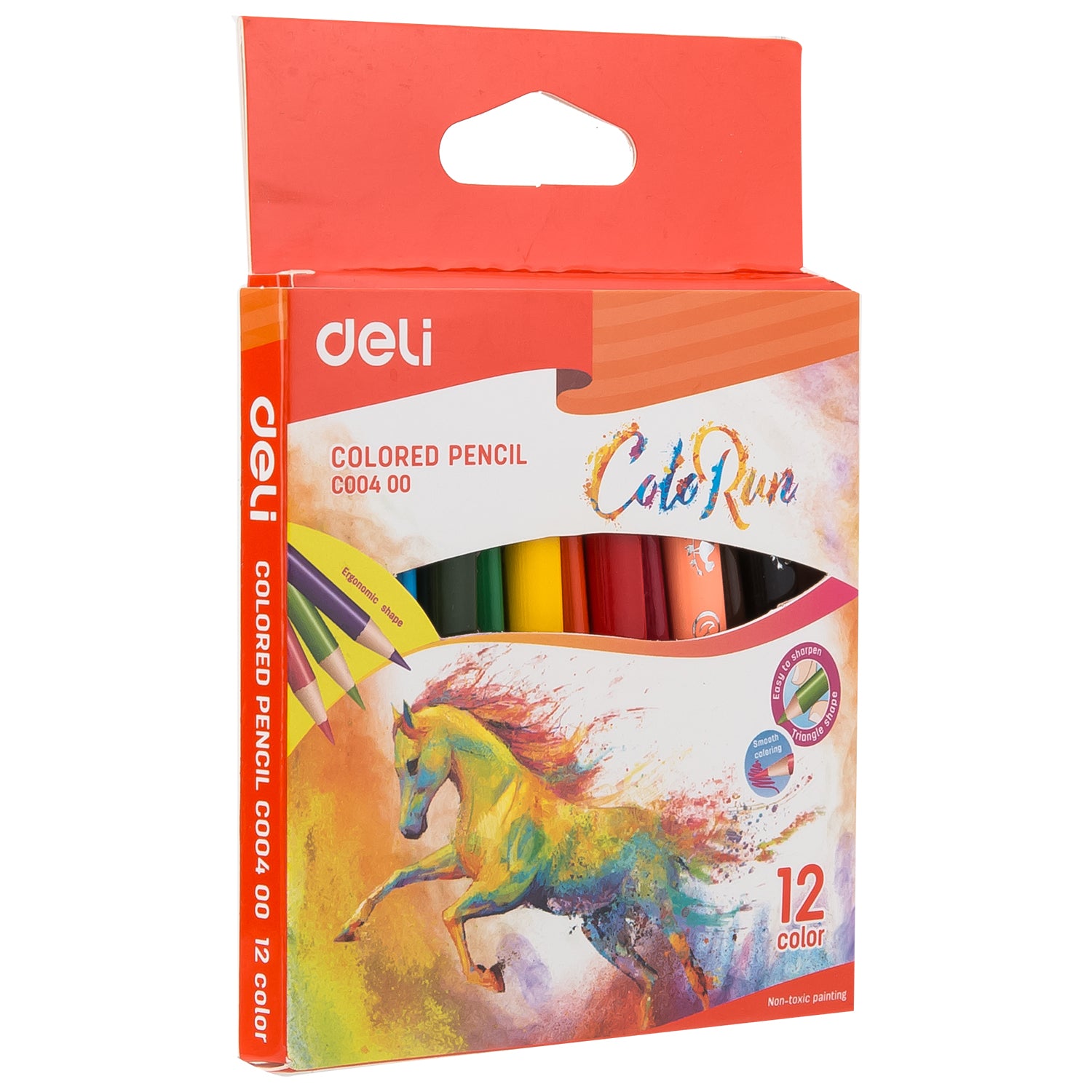Colorun Colored Pencil-Half-12 | High Quality | Vibrant | Safe | 12 colors | handy
