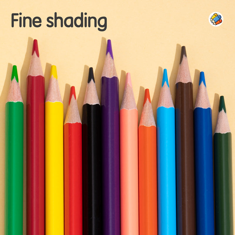 Colorun Colored Pencil-Full-12 | High Quality | Vibrant | Safe | 12 colors