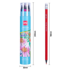 Deli Erasable Colored Pencil Tin | Vibrant | Erasable | Non toxic | 12 colors
