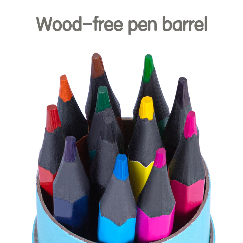 Deli Erasable Colored Pencil Tin | Vibrant | Erasable | Non toxic | 12 colors
