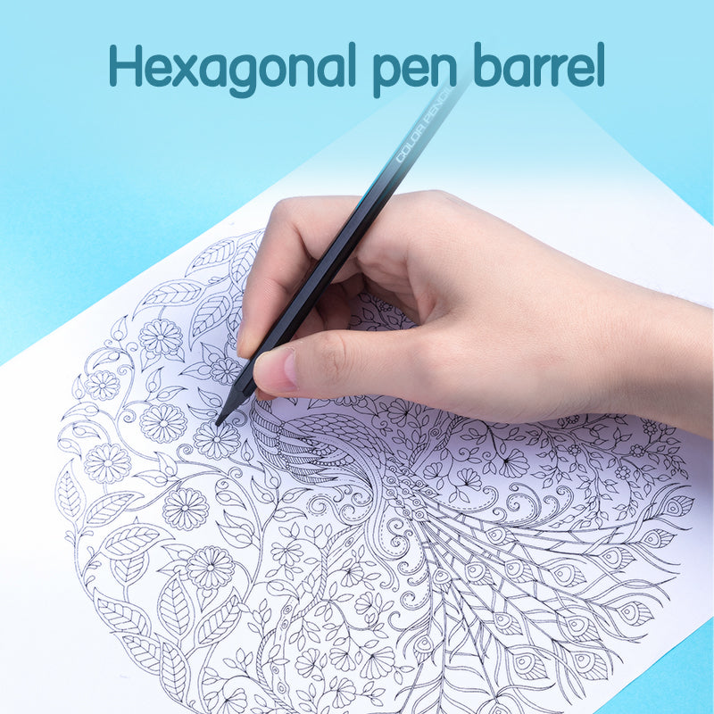 (7072-12)Deli Erasable ColoredPencil Tin