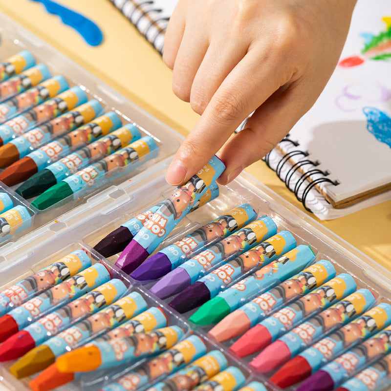 ColorKids Oil Pastel-Plastic | 12 Color palette | Smooth | Eco friendly & safe | Easy grip