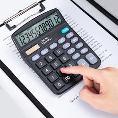 Desktop Calculator-12-Black | 1,000,000+ button life | 145° wide-view design | 3-year warranty