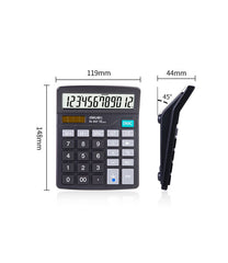 Desktop Calculator-12-Black | 1,000,000+ button life | 145° wide-view design | 3-year warranty