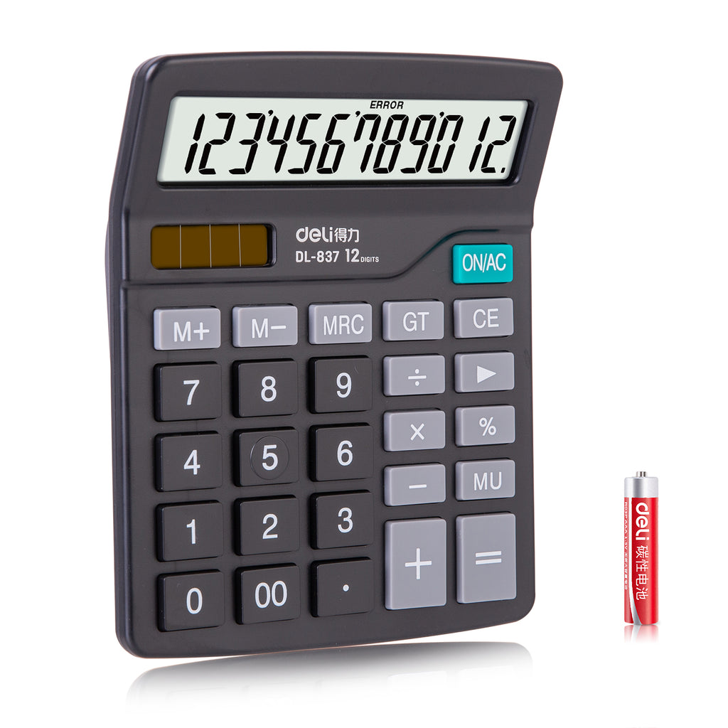 (837) Desktop Calculator-12-Black