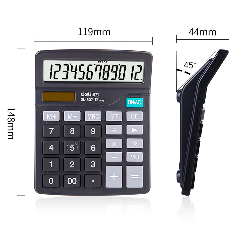 (837) Desktop Calculator-12-Black
