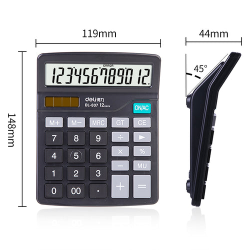 (837) Desktop Calculator-12-Black