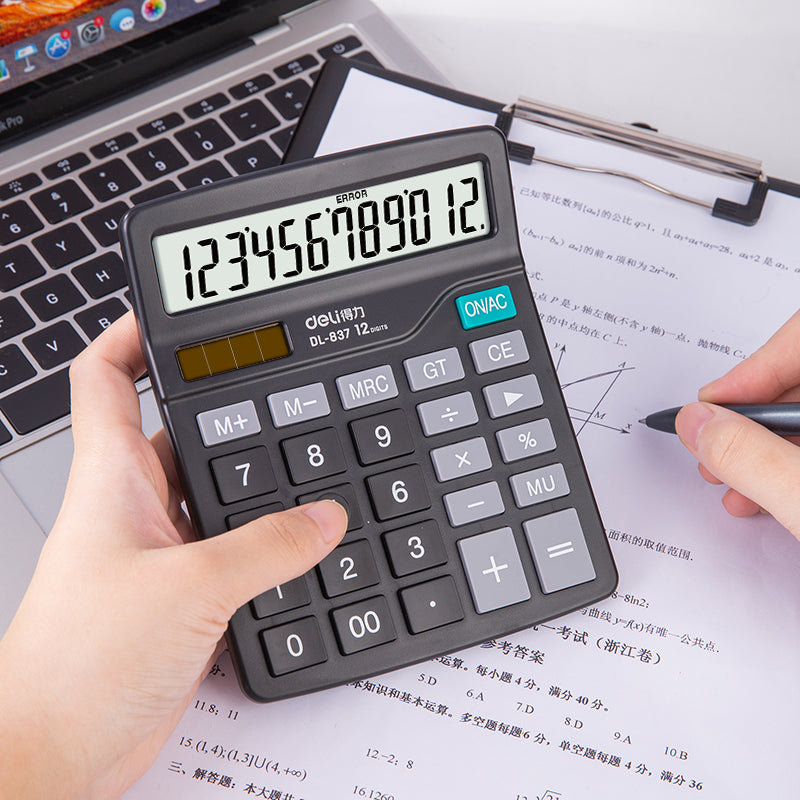 (837) Desktop Calculator-12-Black