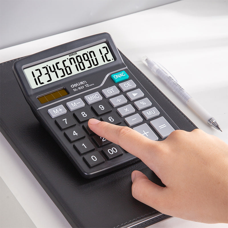 (837) Desktop Calculator-12-Black