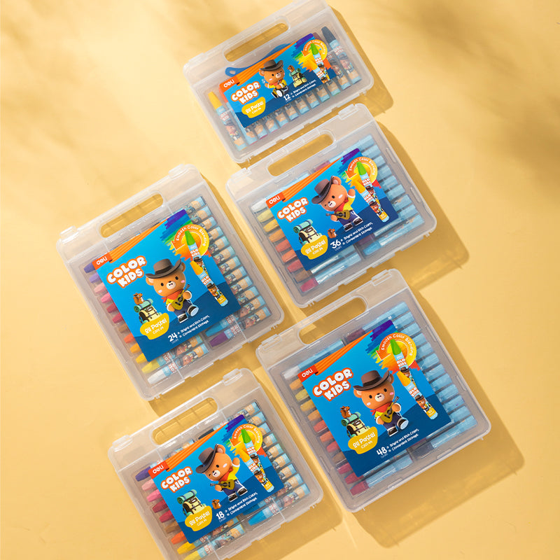 ColorKids Oil Pastel-Plastic | 12 Color palette | Smooth | Eco friendly & safe | Easy grip
