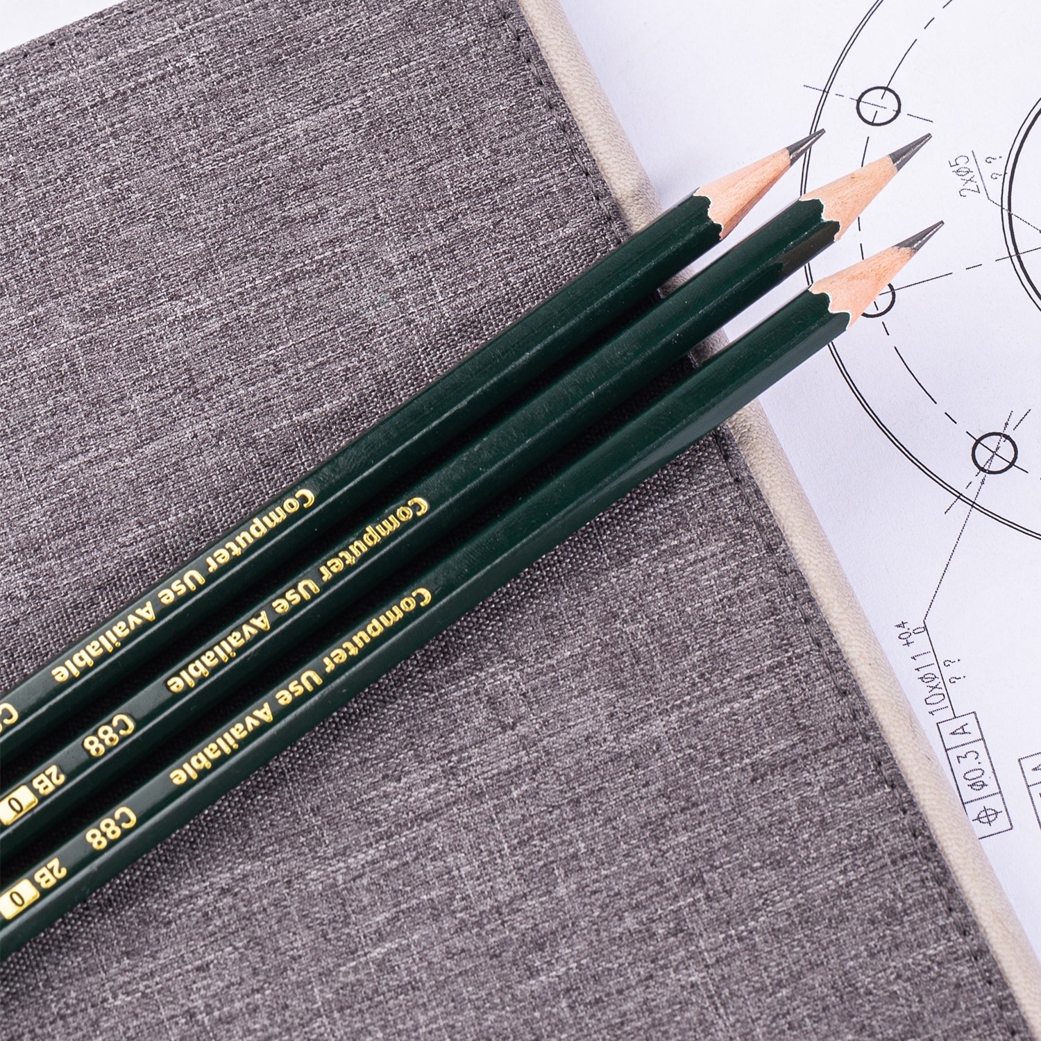 (EC88-2B) Deli Pencil-Hex-2B-Green