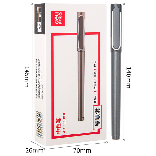 (A13) Deli  Gel pen-0.5- A13-BK