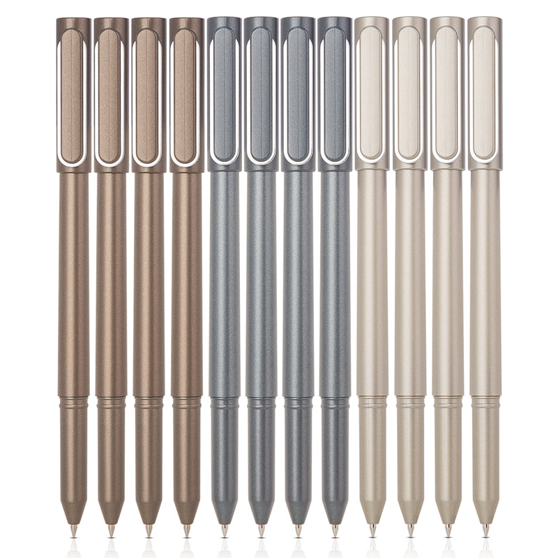 (A13) Deli  Gel pen-0.5- A13-BK | Triangular body | Lower refills | Lightning fast writing speed