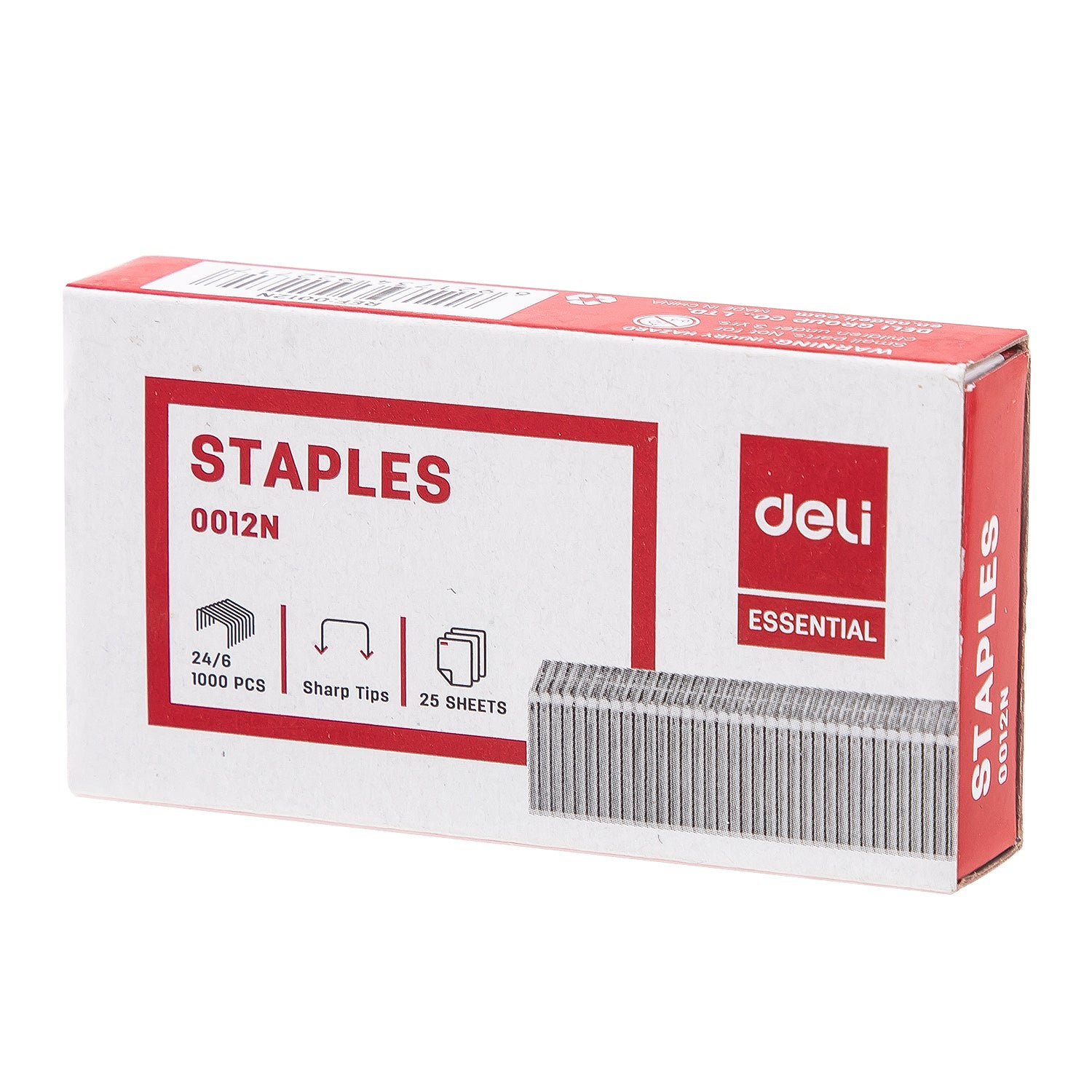 Deli Staples-12 | For large staplers | Anti-corrosion zinc surface | Smooth stapling