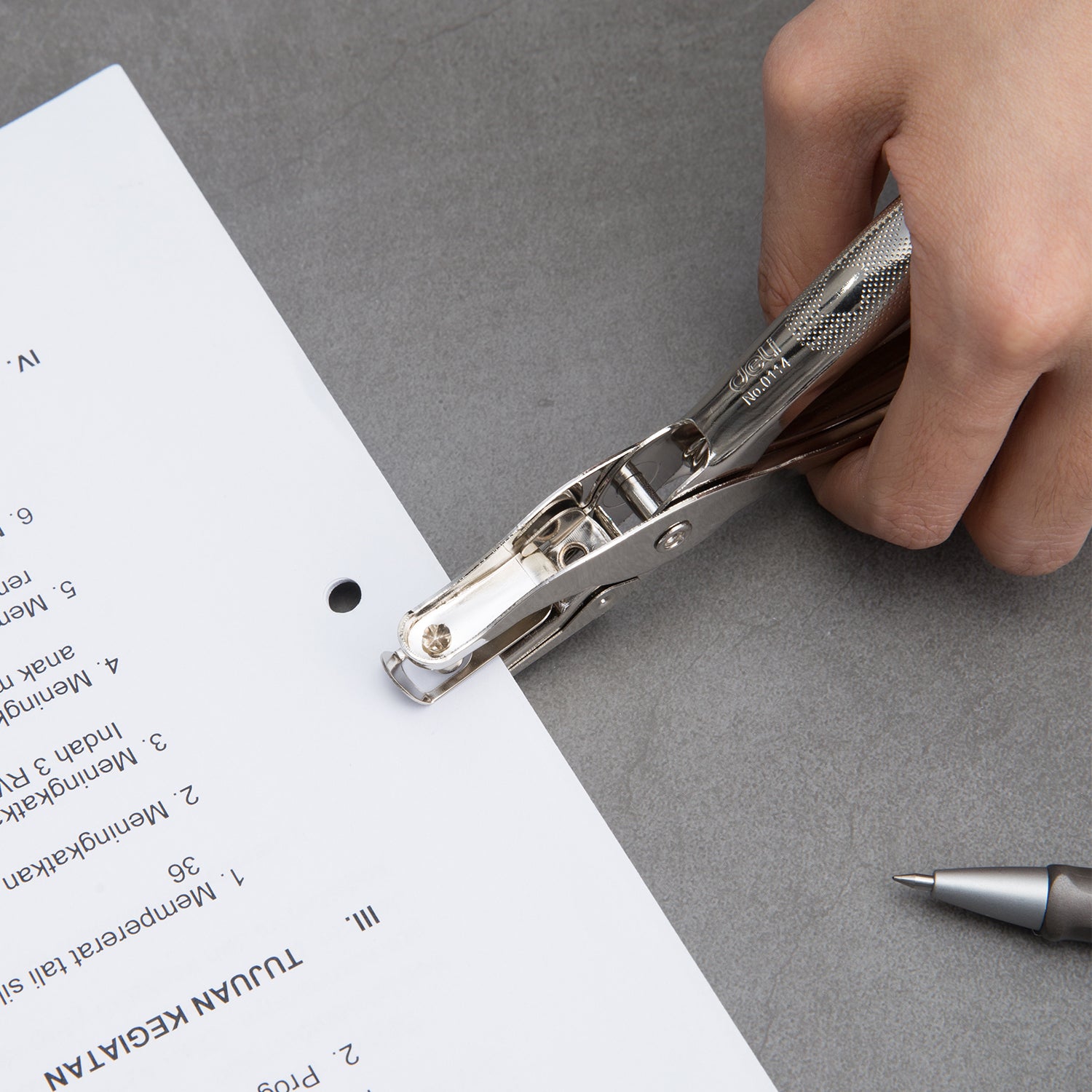 1-Hole Punch | Rust-free | Durable | Punches 8 sheets