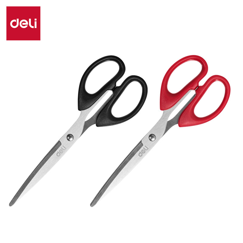 (E6009) Scissors-Medium-BK-RD