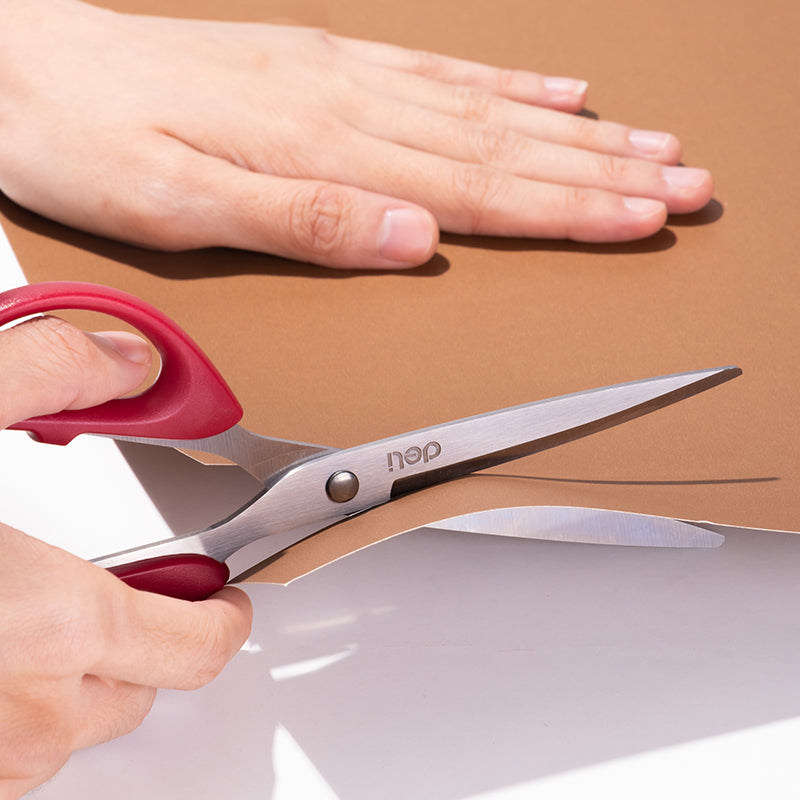 (E6009) Scissors-Medium-BK-RD