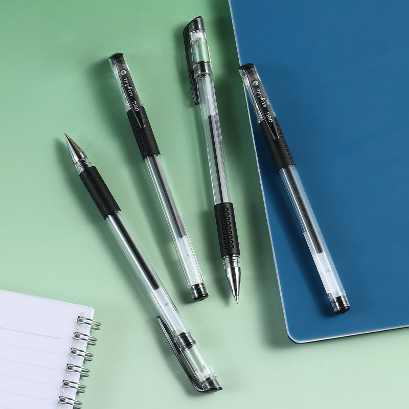 Deli Go Glide Gel Pen-0.5-BK | Ultra Smooth | 0.5mm | Soft grip