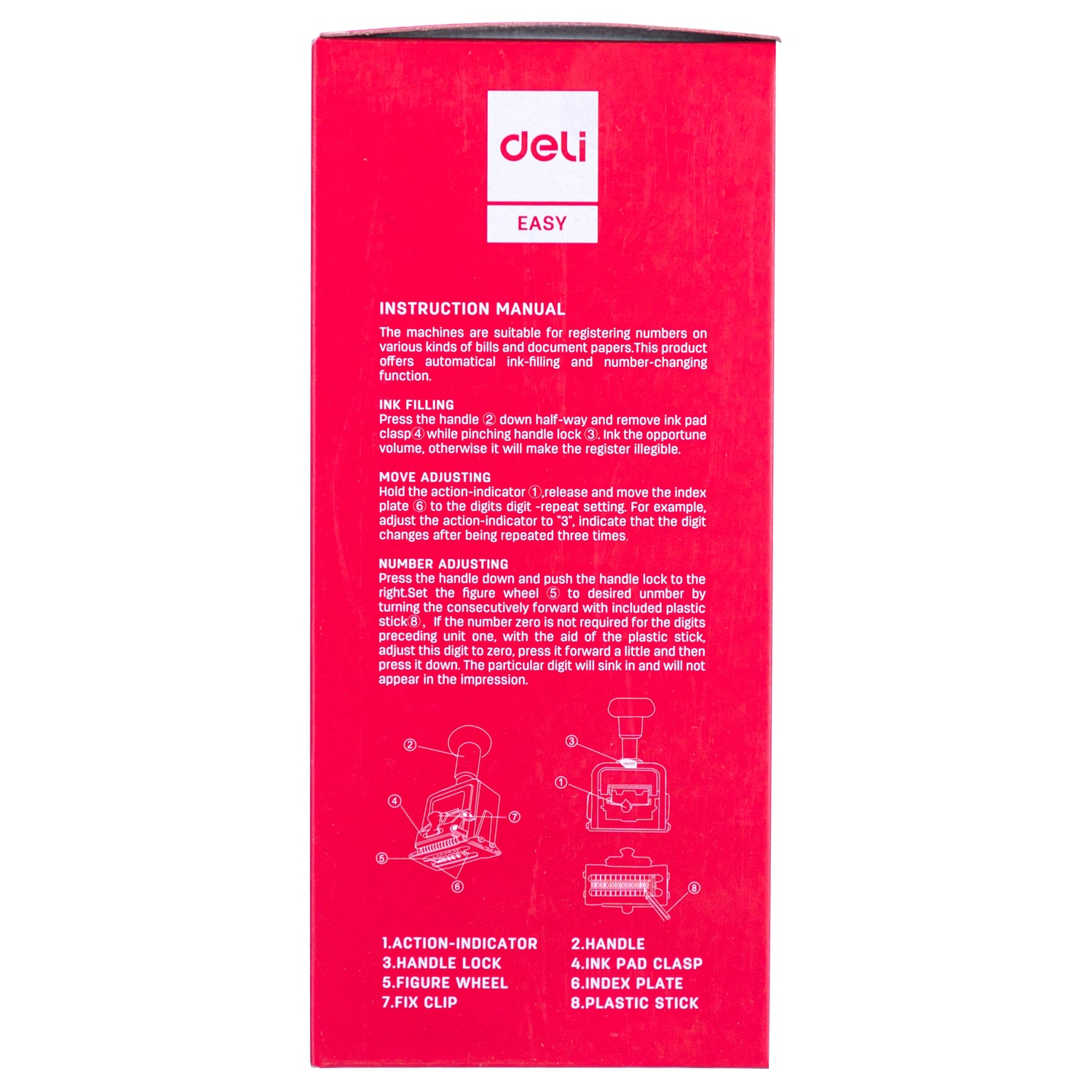 Numbering Machine-8 | Integrated ink pad | Precise | 8 digit number stamping