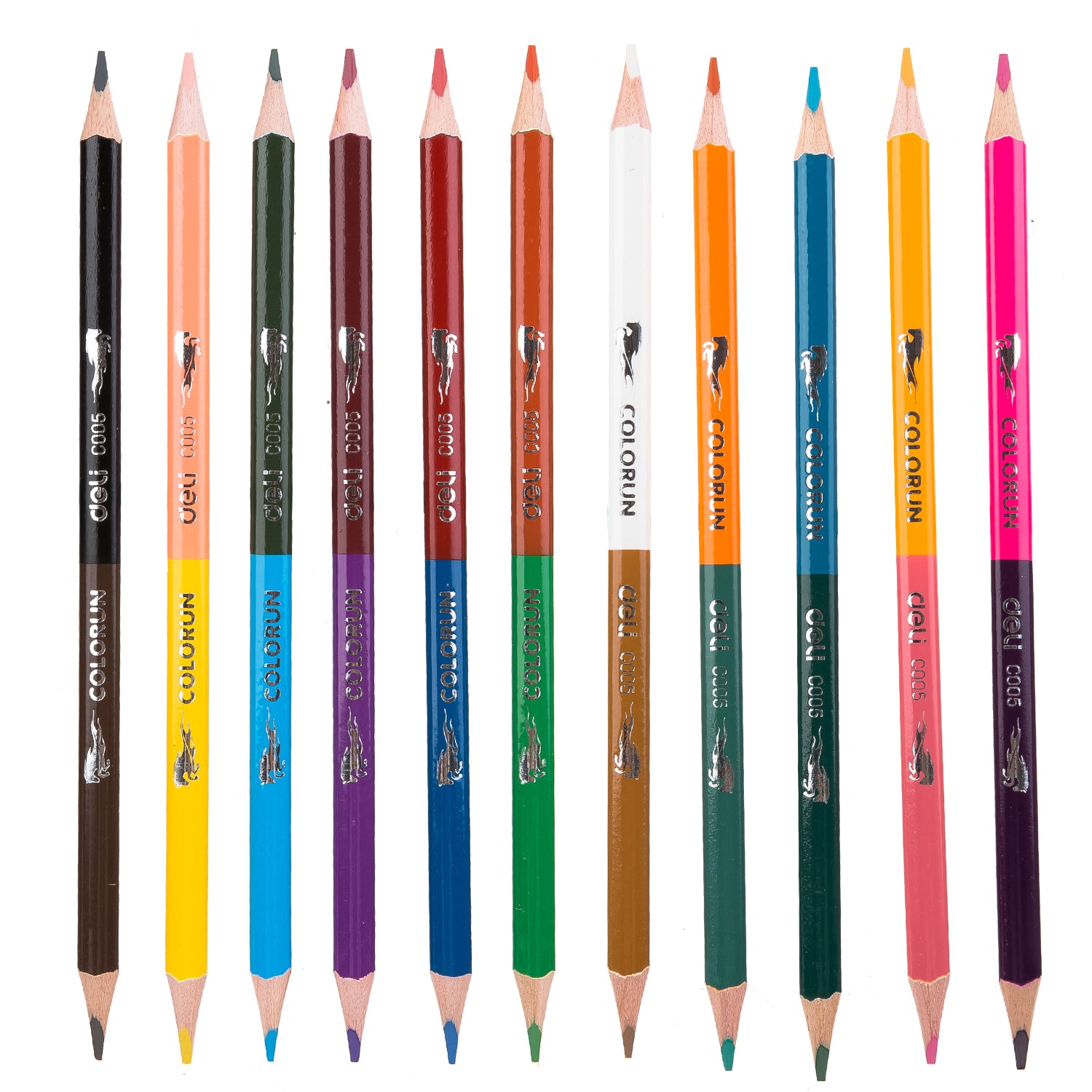 Colorun Dual Colored Pencil-12 | Double ended design | Non-toxic | High quality | 12 pencils 24 colors