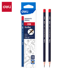 Scribe Pencil -2B-Hex-Blue | Durable | Dark | Safe | Poplar wood | Hexagonal shape