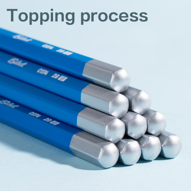 iSelect Pencil-2B-Hex-Blue | Hexagonal barrel design | Free sharpener and eraser | Super Dark lead