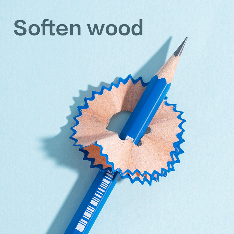 iSelect Pencil-2B-Hex-Blue | Hexagonal barrel design | Free sharpener and eraser | Super Dark lead