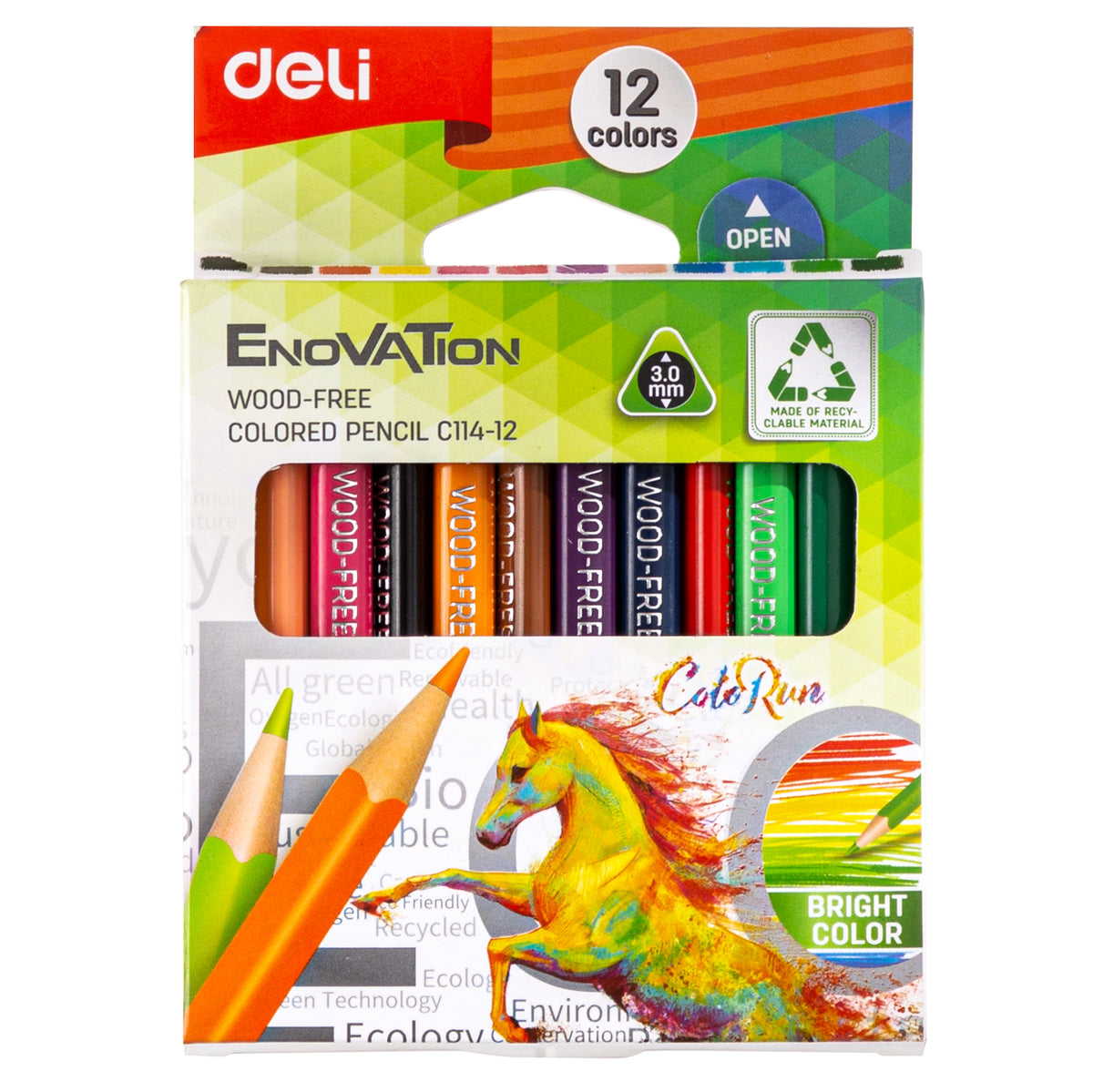 Enovation Colored Pencil-Half | Vibrant | Durable | Comfortable
