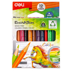 Enovation Colored Pencil-Half | Vibrant | Durable | Comfortable