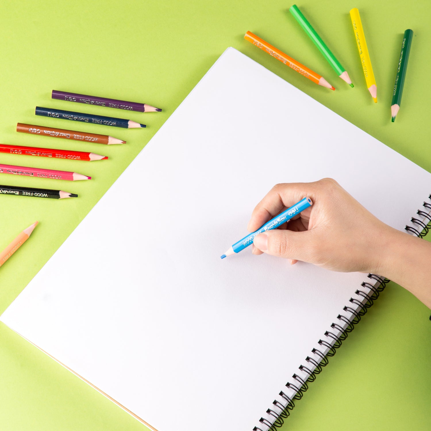 Enovation Colored Pencil-Half | Vibrant | Durable | Comfortable