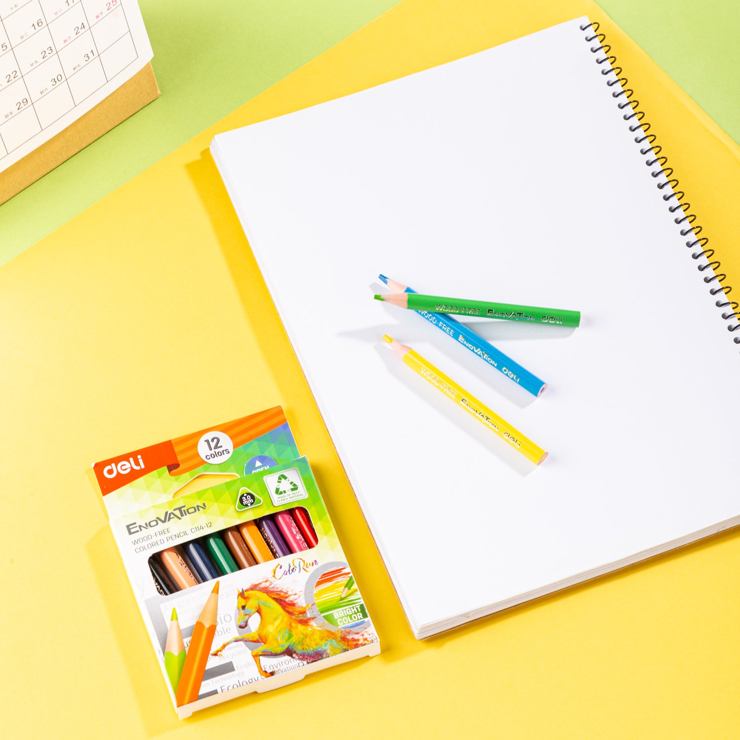 Enovation Colored Pencil-Half | Vibrant | Durable | Comfortable
