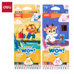 WOW Colored Pencil-Full-24 | Vibrant | Light-weight | Flawless coloring | 24 colors
