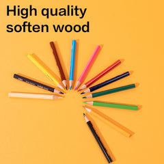 WOW Colored Pencil-Half-12 | Vibrant | Triangular barrel | Reliable | 12 colors | Handy