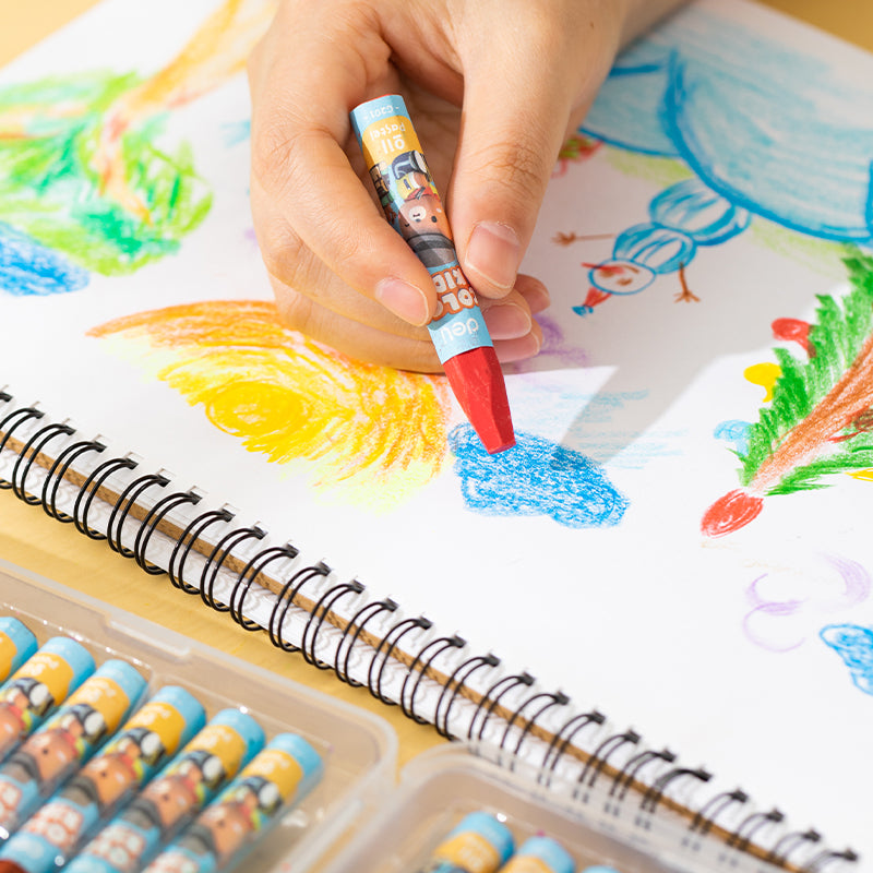 Colorkids Oil Pastel-Plastic | 24 Color palette | Smooth | Eco friendly & safe | Easy grip
