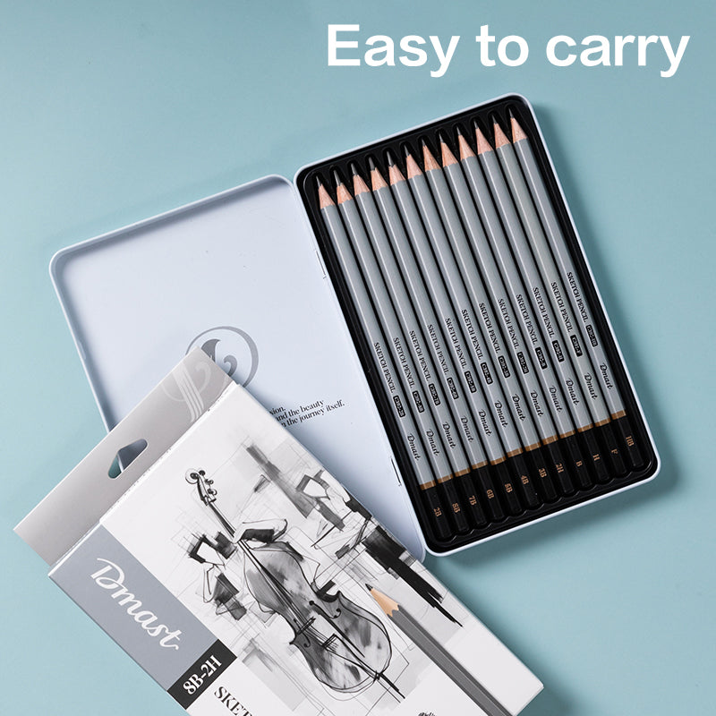 Dmast Sketching Pencil-Set | High quality graphite | Smooth writing and drawing