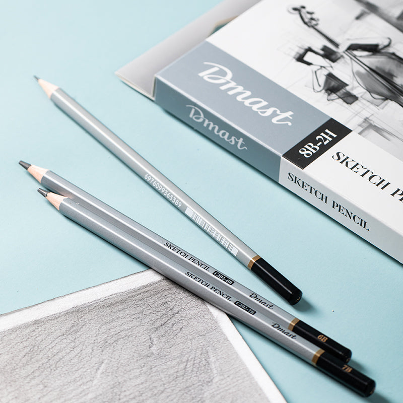 Dmast Sketching Pencil-Set | High quality graphite | Smooth writing and drawing