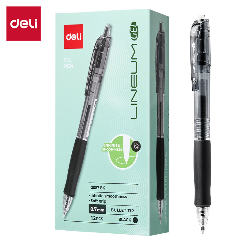 Lineum  Gel pen-0.5-BK | Ultra smooth | Ergonomic grip | Smudge-free writing
