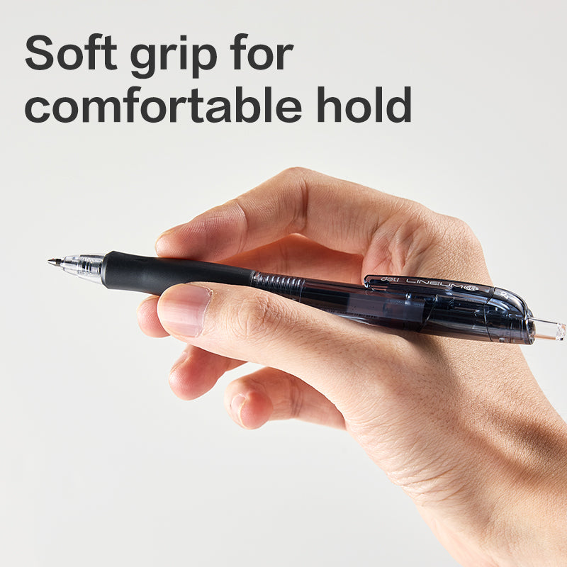 Lineum  Gel pen-0.5-BK | Ultra smooth | Ergonomic grip | Smudge-free writing