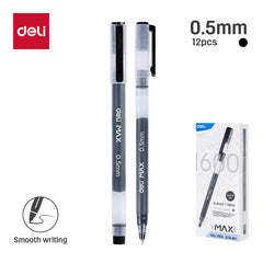 Max Gel Pen-0.5-BK | Precise | Smooth | 1600m of extended writing