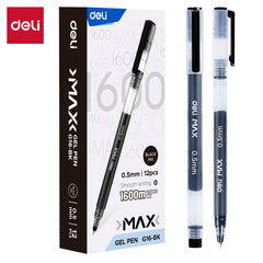 Max Gel Pen-0.5-BK | Precise | Smooth | 1600m of extended writing