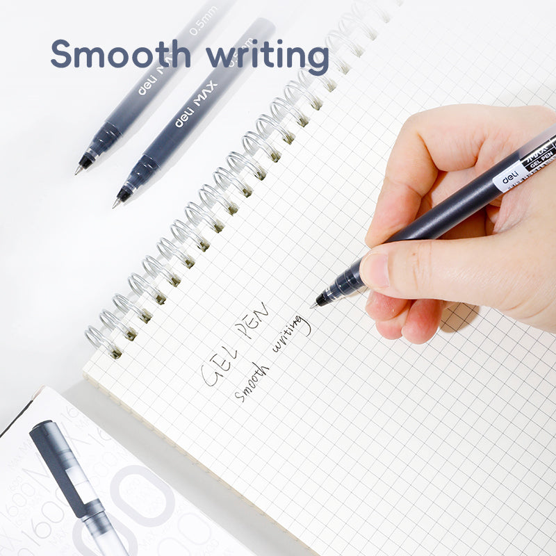 Max Gel Pen-0.5-BK | Precise | Smooth | 1600m of extended writing
