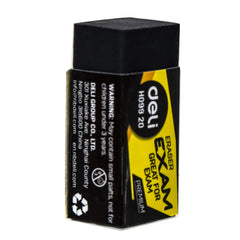 Deli Exam Eraser-Black | Dust-free | Easy cleaning
