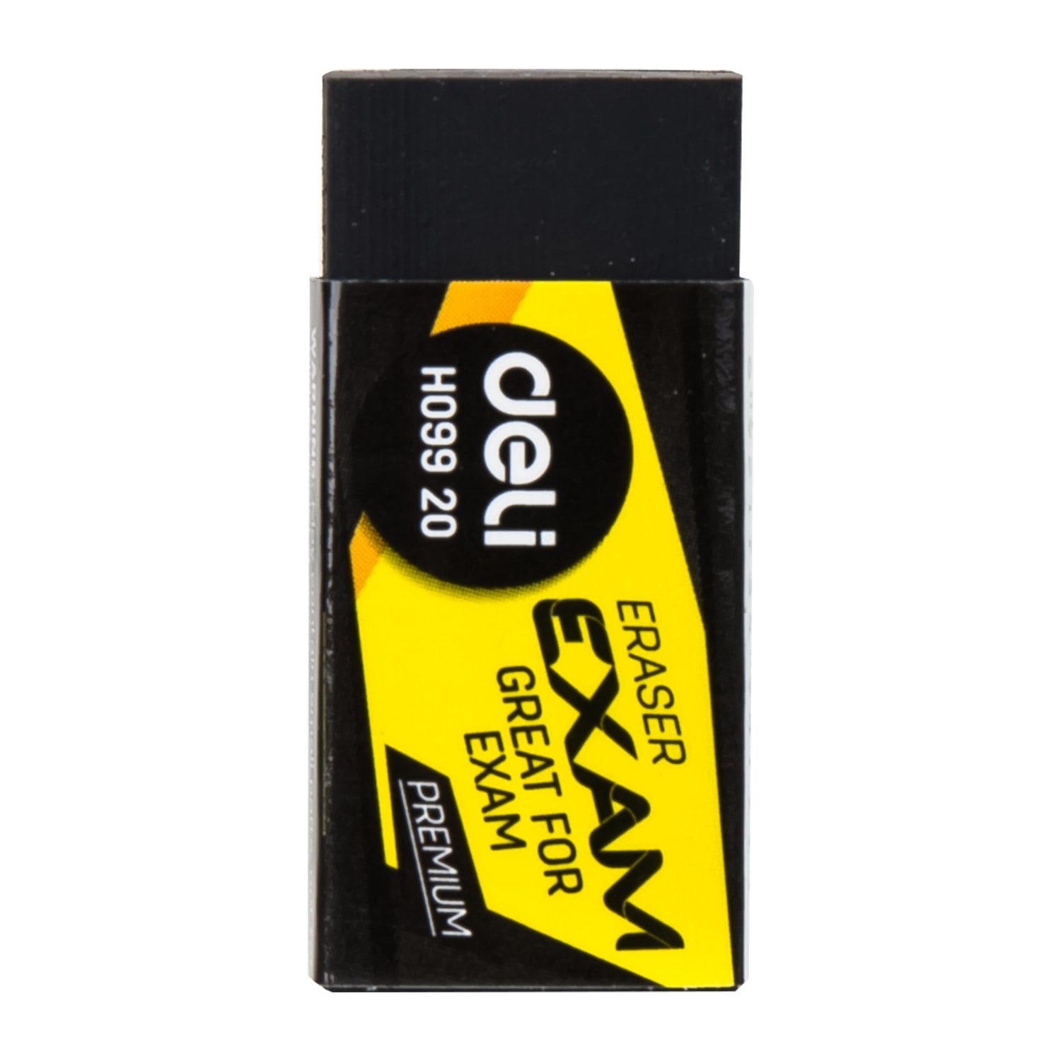 Deli Exam Eraser-Black | Dust-free | Easy cleaning