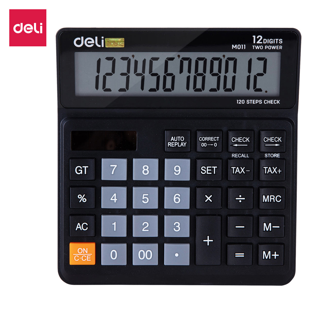 Desktop Calculator-12-Black | 120 Step check | 3 year warranty | Dual power system