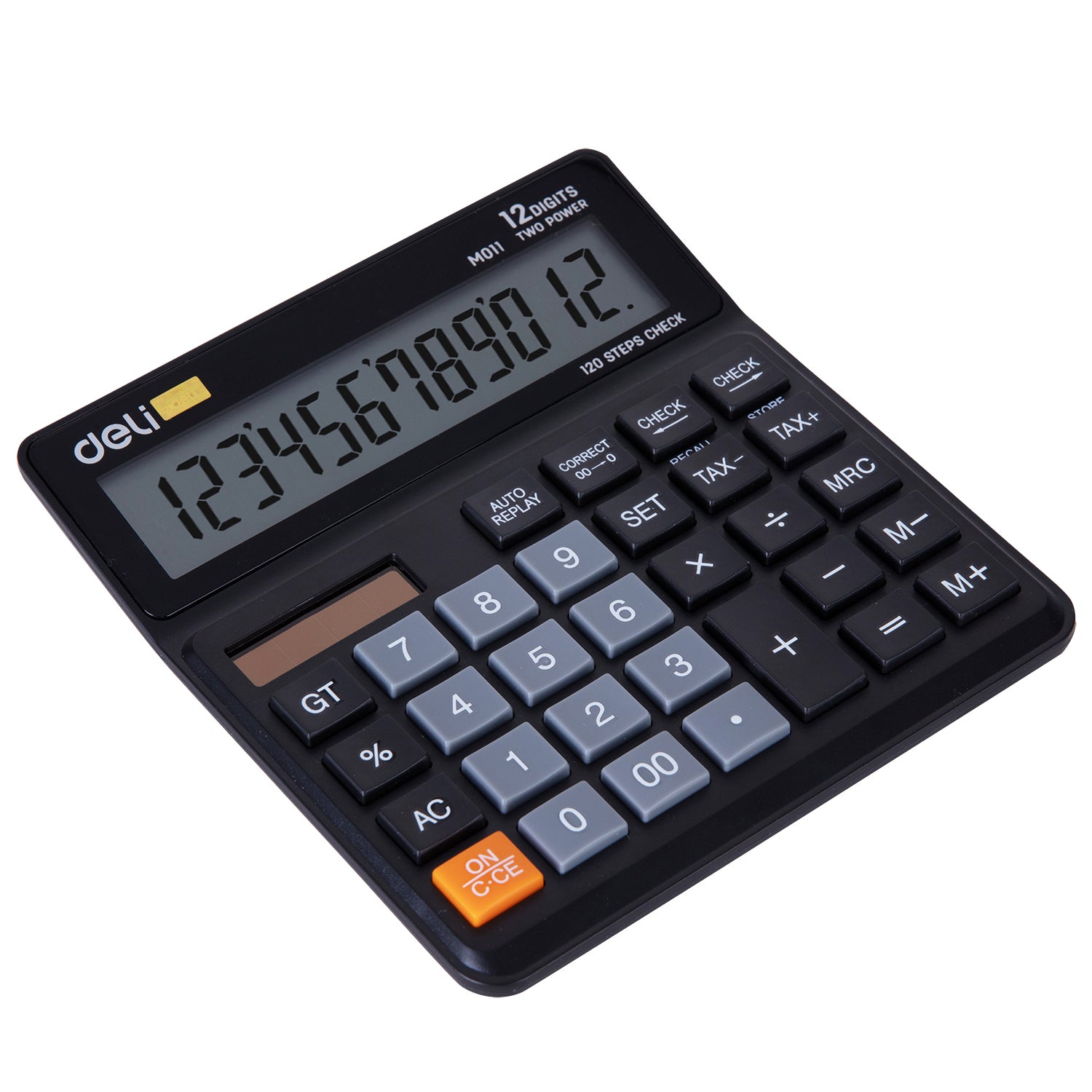 Desktop Calculator-12-Black | 120 Step check | 3 year warranty | Dual power system