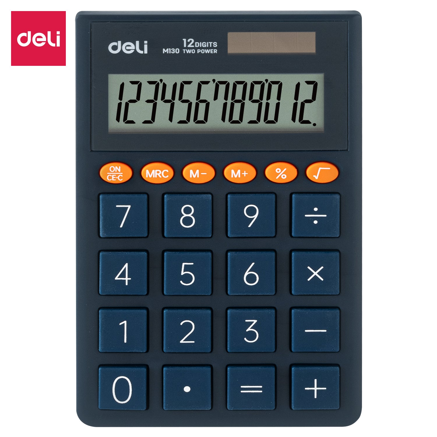 Portable Calculator - Dark Grey-12 | Large display | Dual power source | Tablet keys | 3 year warranty